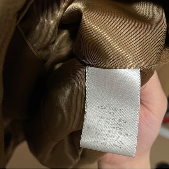 Aritzia Camel Double-Breasted Leather Jacket - Picture 7 of 14